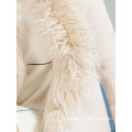 Ladies Fur Collar Winter Coat with Cotton Wool Surface Coat